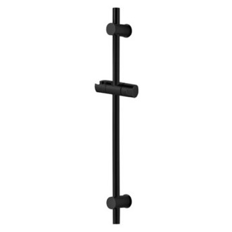 Shower Slidebar Round Matte Black Wall-Mounted Sliding Rail Remer 317G-NO